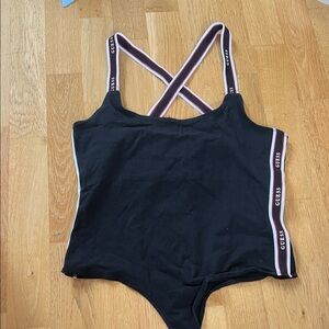 Guess Black Bodysuit with Multicolor Straps
